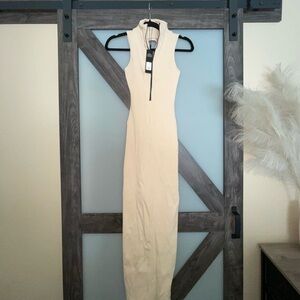 Crystal Snatched Maxi dress - Cream